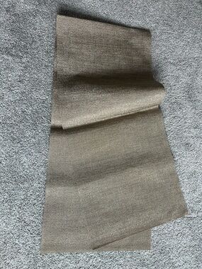 Shimmery Platinum Gold Textured Table Runner - Home Dining Table Linen